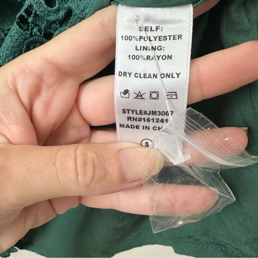 NWT J.MARIE The Seraphina Mini Dress in Green SZ S - Picture 8 of 11
